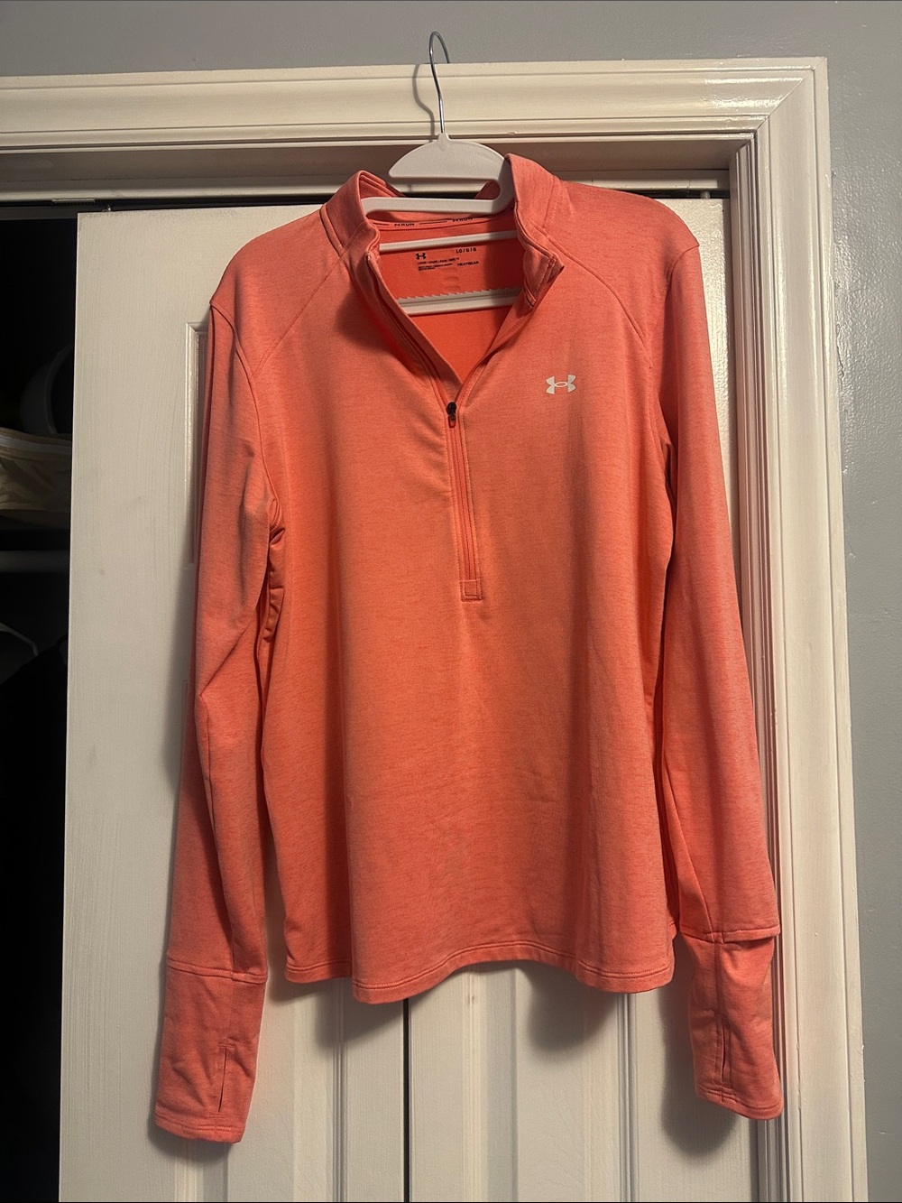 Under Armour Coral-Orange Half-Zip Pullover